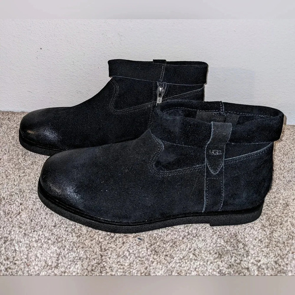 UGG Josefene Cuff Black Women’s Ankle Suede Boots Size‎ 9 NEW - Picture 5 of 10